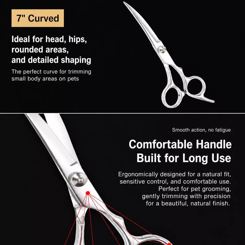 7-Inch Stainless Steel Pet Grooming Shears
