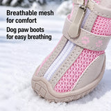 Oxford Cloth Small Dog Shoes with Zipper Closure