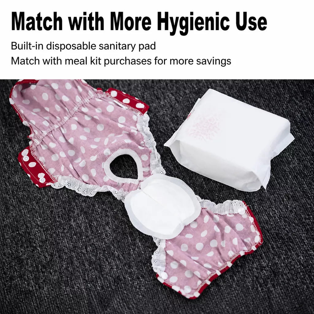 Cotton Dog Diaper for Female Dogs During Heat Cycles