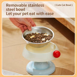 Pet Food & Water Bowl with Low-Profile Non-Slip Base