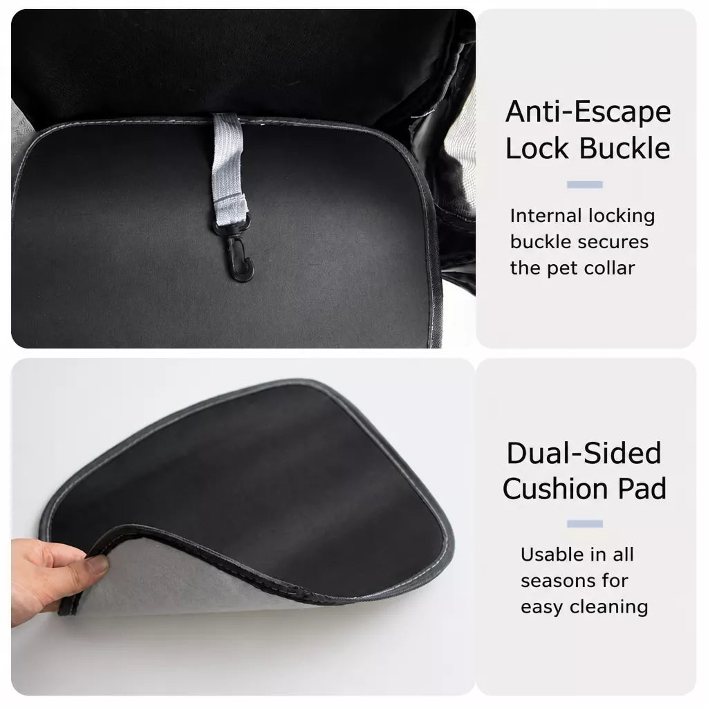 Cat Backpack Carrier with Panoramic Window and Side Vents