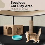 Foldable Enclosed Pet Bed for Cats and Dogs