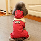 Four-Leg Polyester Dog Raincoat for Rainy-Day Walks