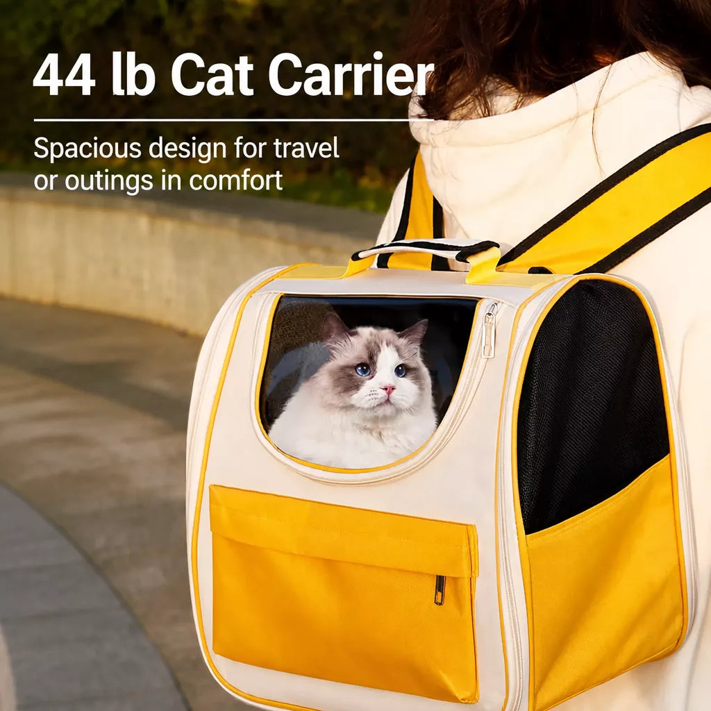 Large-Window Pet Carrier Backpack for Cats and Small Dogs