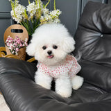 Red Polka-Dot Pet Dress with Leash Ring for Dogs and Cats