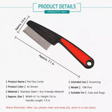 Fine-Tooth Flea Comb for Cats and Dogs