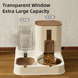 Two-Bowl Pet Feeding Set for Cats and Dogs
