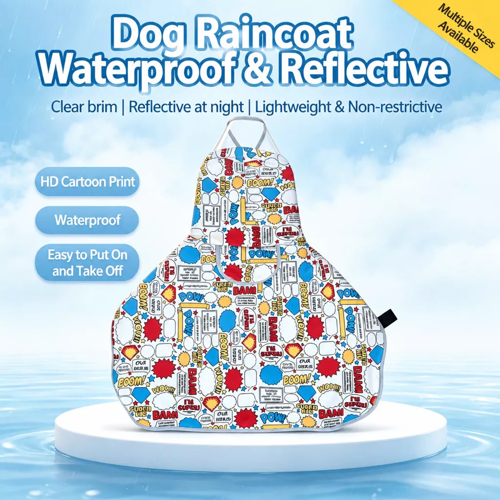 Waterproof Reflective Dog Raincoat for Small to Medium Dogs