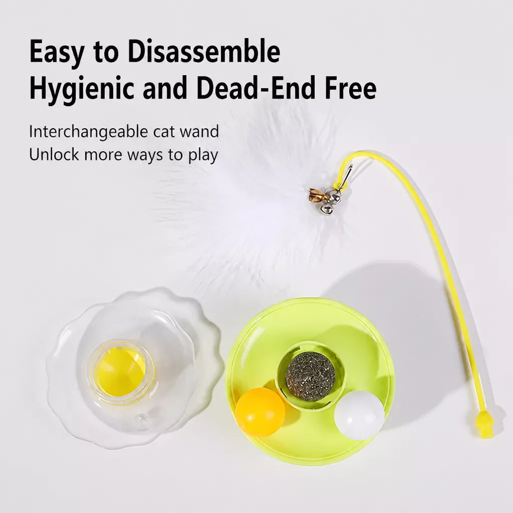 Wobble Cat Toy with Feather Accessory
