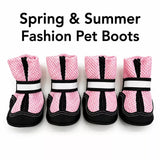 Breathable Mesh Dog Shoes with Zipper Closure