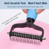 Pet Detangling and Deshedding Comb for Dogs and Cats