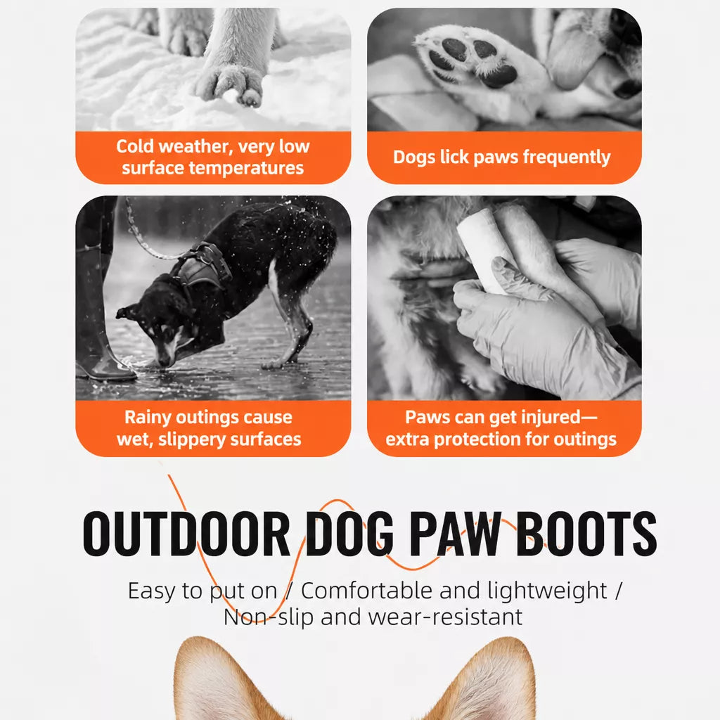 Dog Booties with Soft, Non-Slip Soles