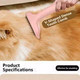 Curved Pet Deshedding Comb for Cats and Dogs
