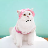 Adjustable Cotton Pet Bucket Hat with Ear Openings