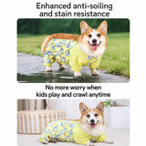 Waterproof Four-Leg Dog Raincoat with Belly Coverage