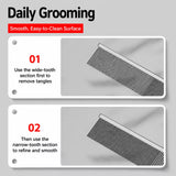 Fine-Tooth Pet Grooming Comb for Long-Haired Cats and Dogs