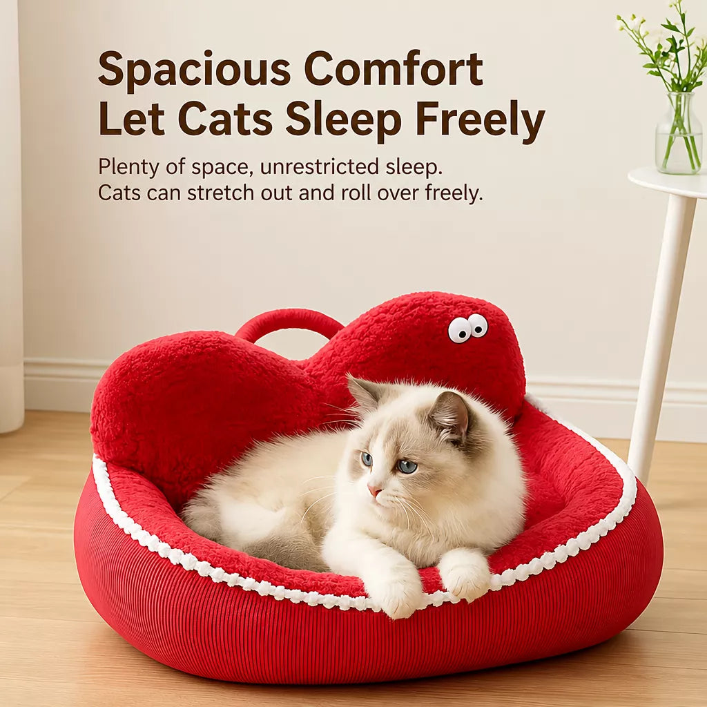 Semi-Enclosed Cat & Dog Bed with Removable, Washable Design