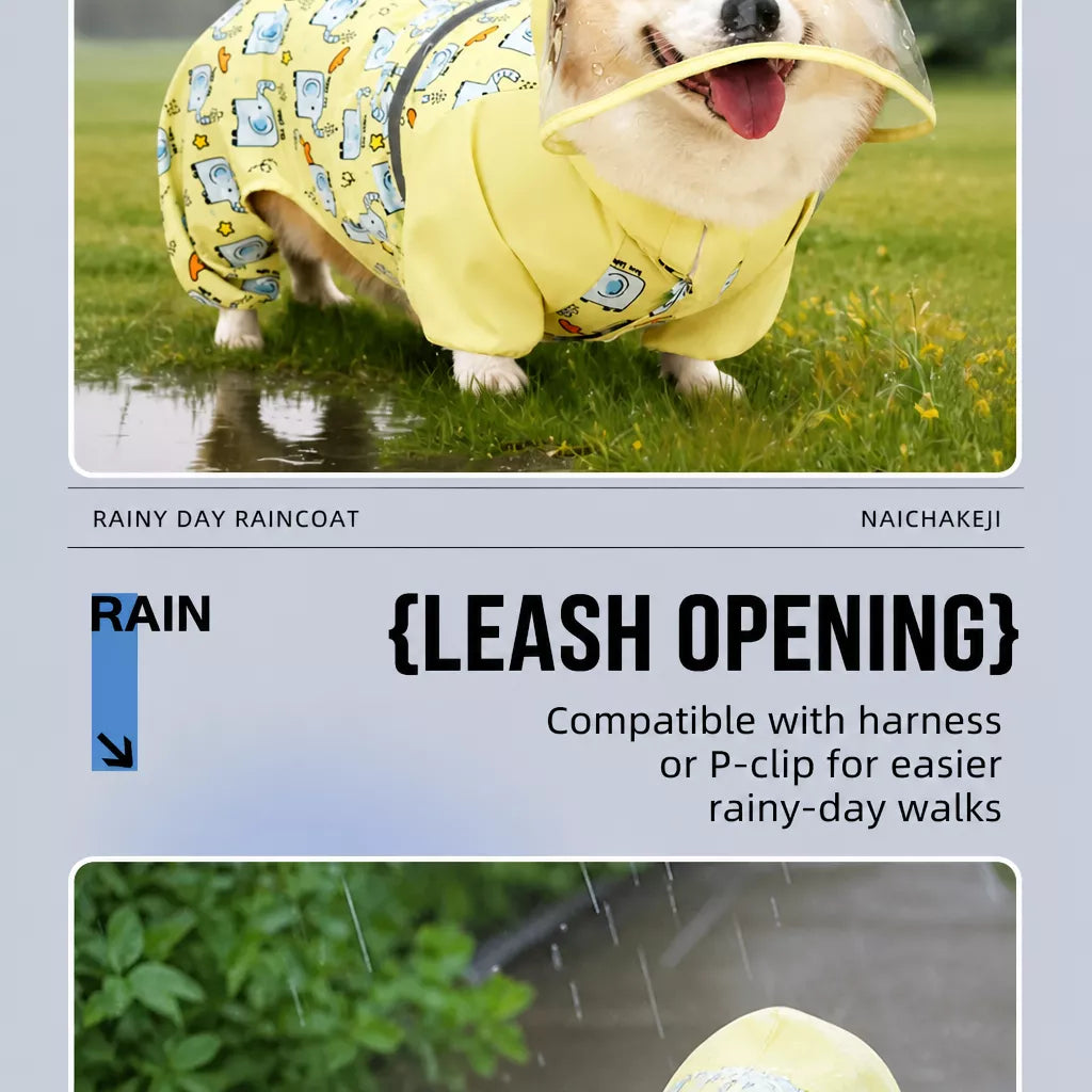 Full-Coverage Four-Leg Dog Raincoat