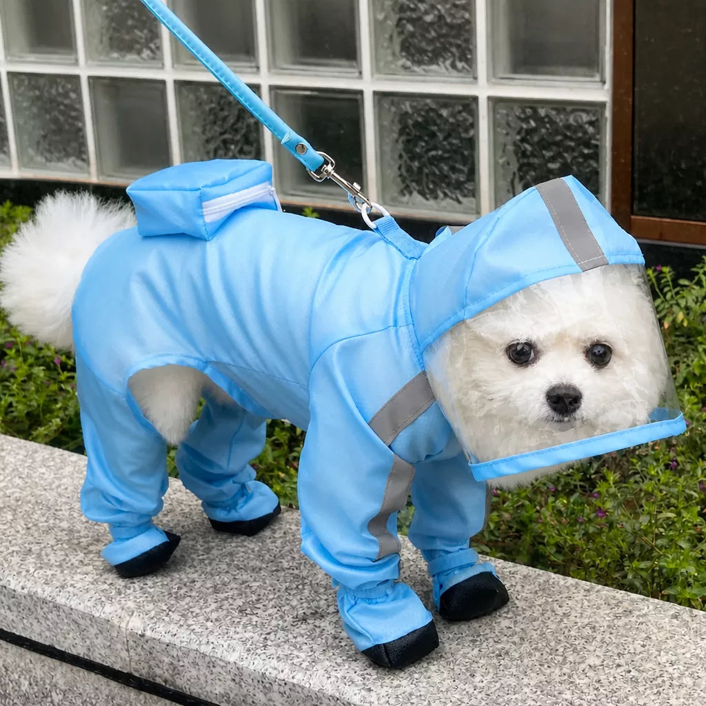 Four-Leg Waterproof Raincoat for Small Dogs
