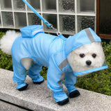 Four-Leg Waterproof Raincoat for Small Dogs
