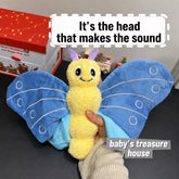 Corduroy Butterfly Squeaky Dog Toy