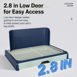 Plastic Dog Potty Tray with Wall Options and Pull-Out Drawer