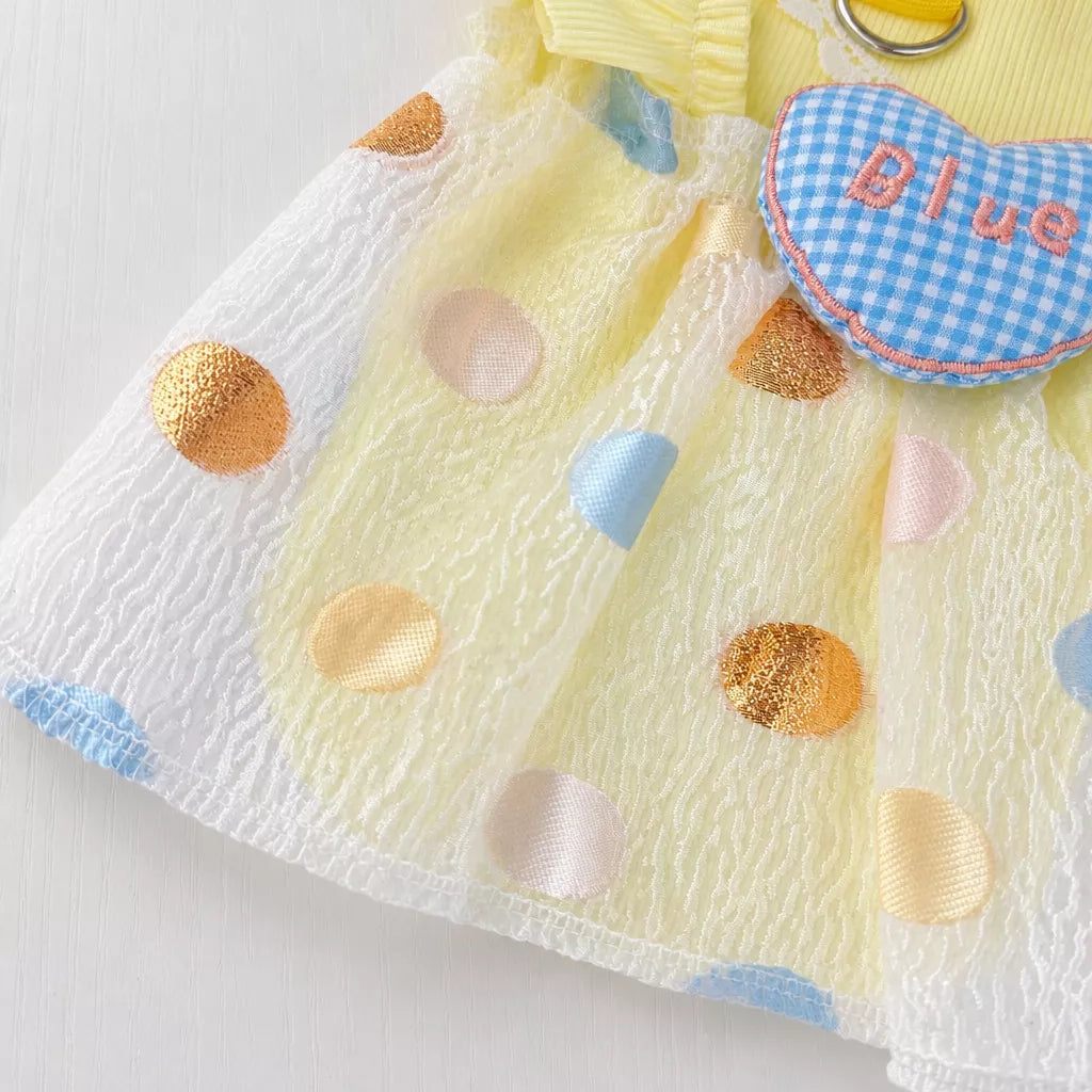 Lightweight Heart Detail Bubble Dress for Dogs and Cats