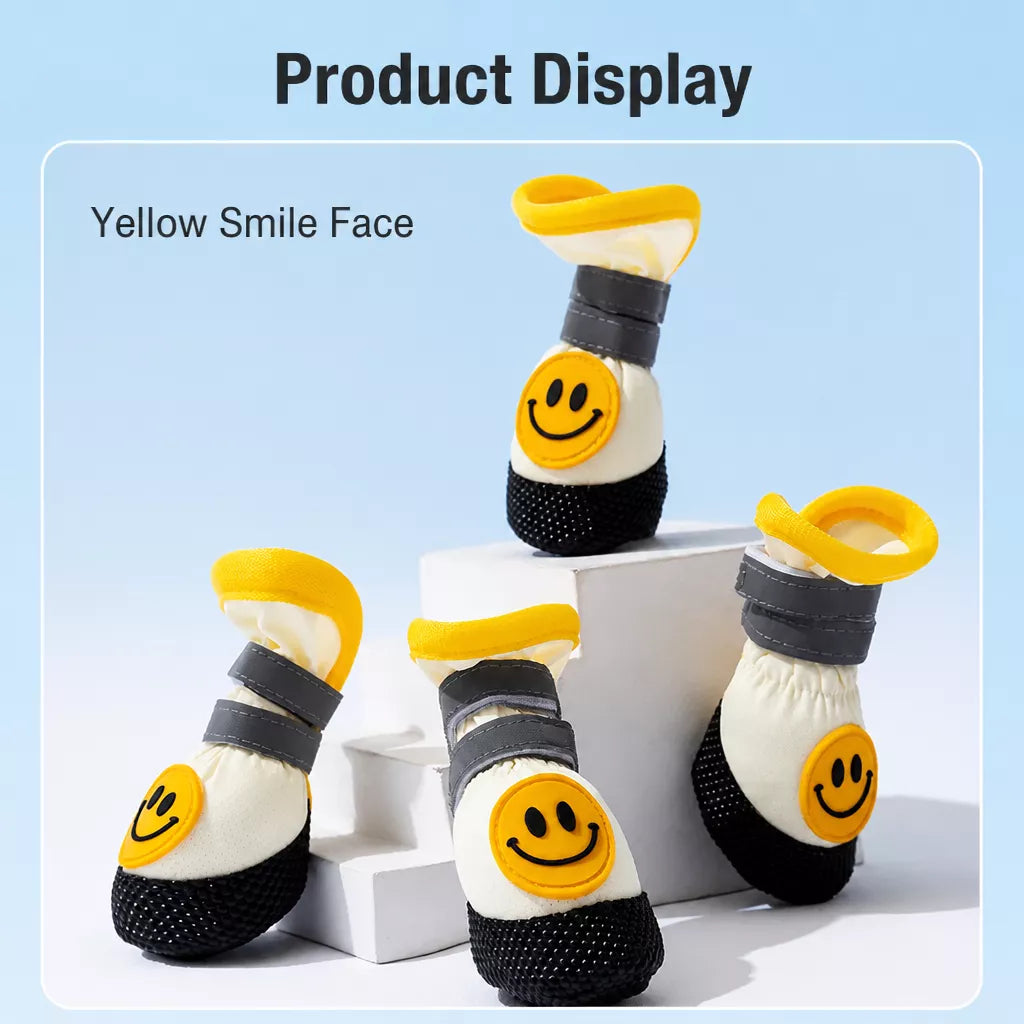 Soft-Sole Nylon Dog Boots for Small to Medium Dogs
