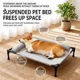 Raised Dog Cot Bed with Iron Frame