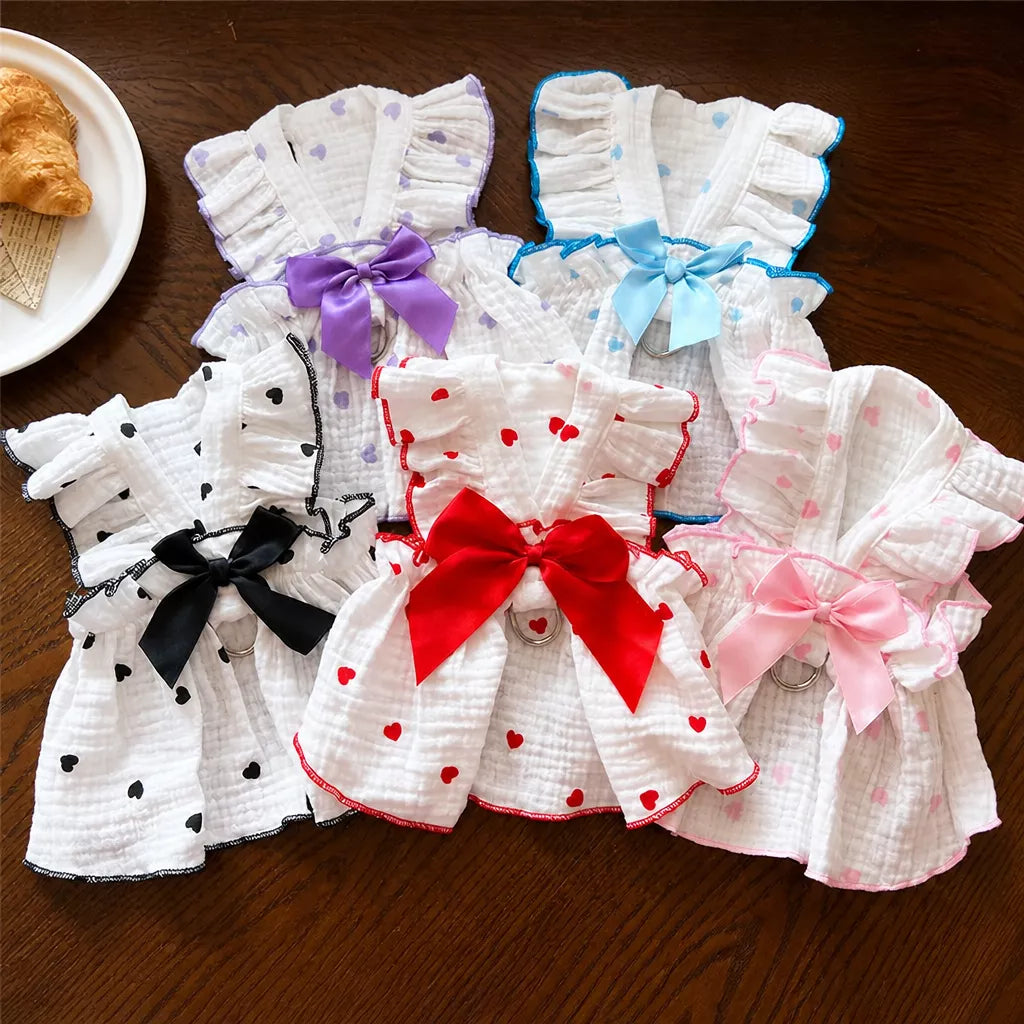 Lightweight Cotton Pet Dress for Small Dogs and Cats