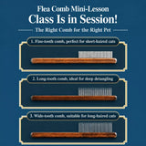 Wooden Cat Grooming Comb for Detangling and Loose Hair