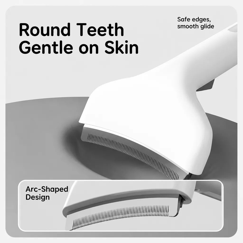 Curved-Tooth Thinning Comb for Cats and Dogs