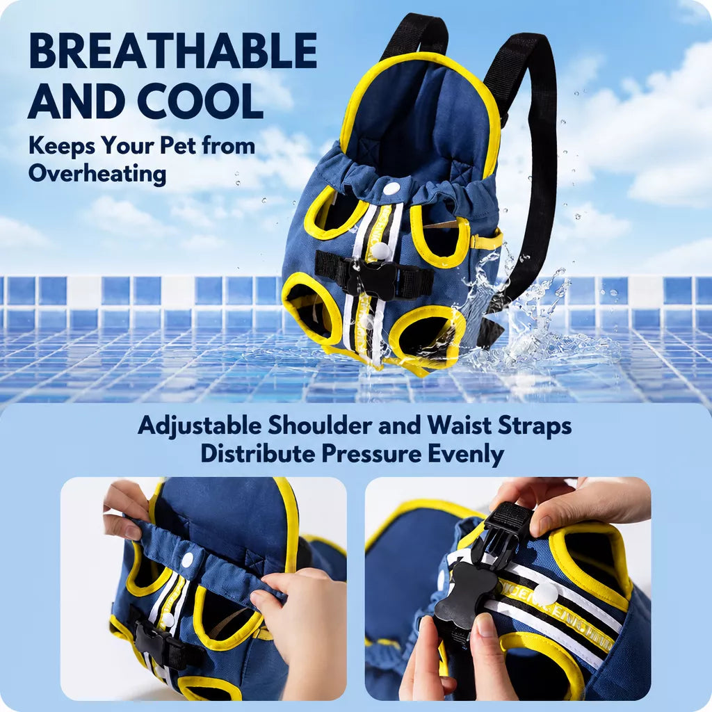 Pet Carrier Backpack for Cats and Dogs, Front or Back Carry