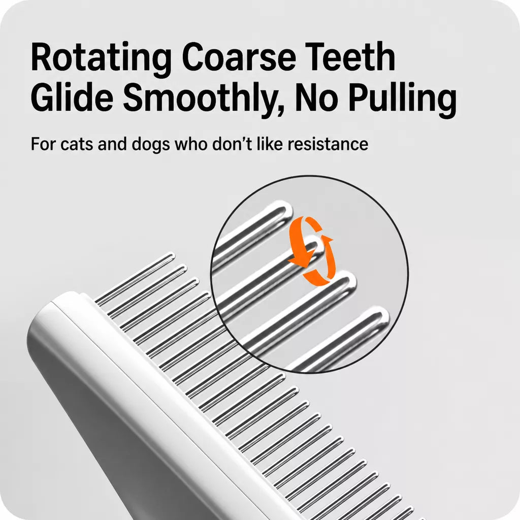 Detangling Rake Comb for Long-Haired Cats and Medium to Large Dogs