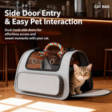 Breathable Pet Carrier Backpack with Handheld Carry Option