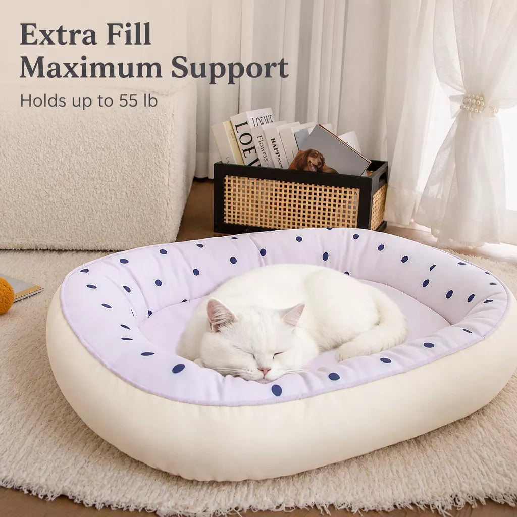 All-Season Washable Pet Bed for Small Dogs & Cats