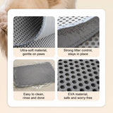 Double-Layer Cat Litter Mat with Cut-to-Fit Design