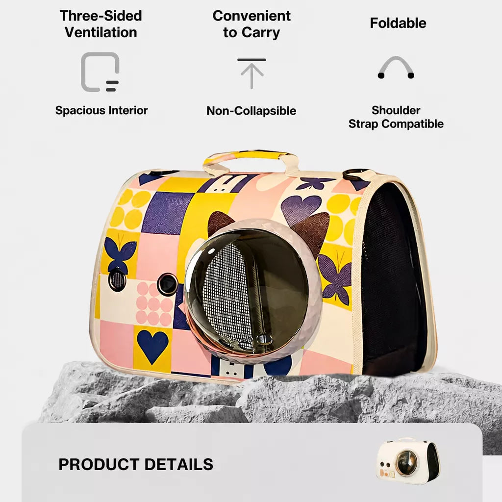 Capsule Pet Carrier Backpack for Cats and Small Dogs Up to 16 lb