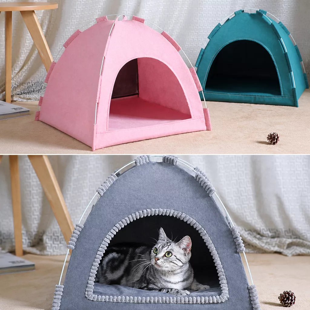 Foldable Pet Tent House with Washable Cover