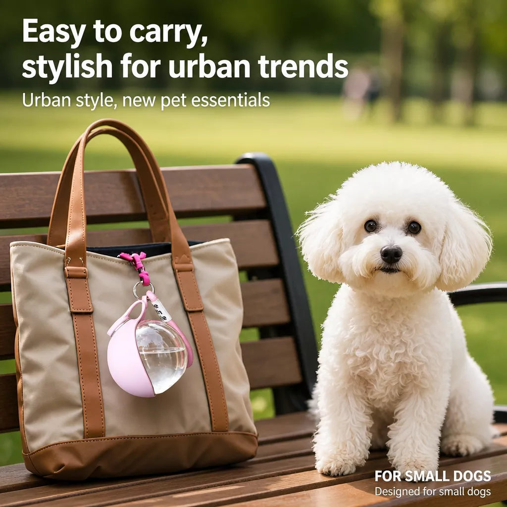 Portable Pet Water Bottle with Foldable Silicone Bowl