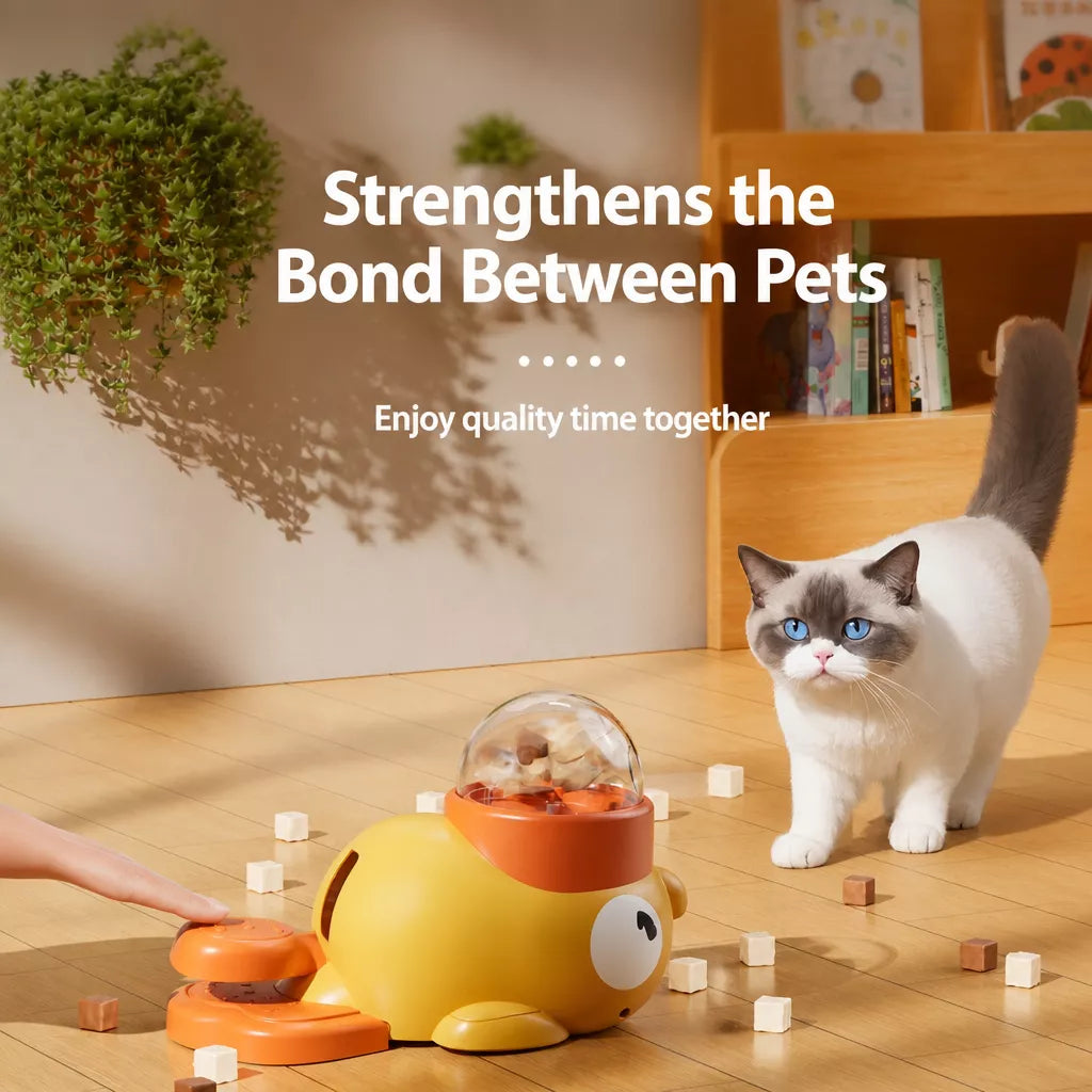 Duck-Shaped Interactive Treat Dispenser for Cats & Dogs