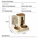 Two-Bowl Pet Feeding Set for Cats and Dogs