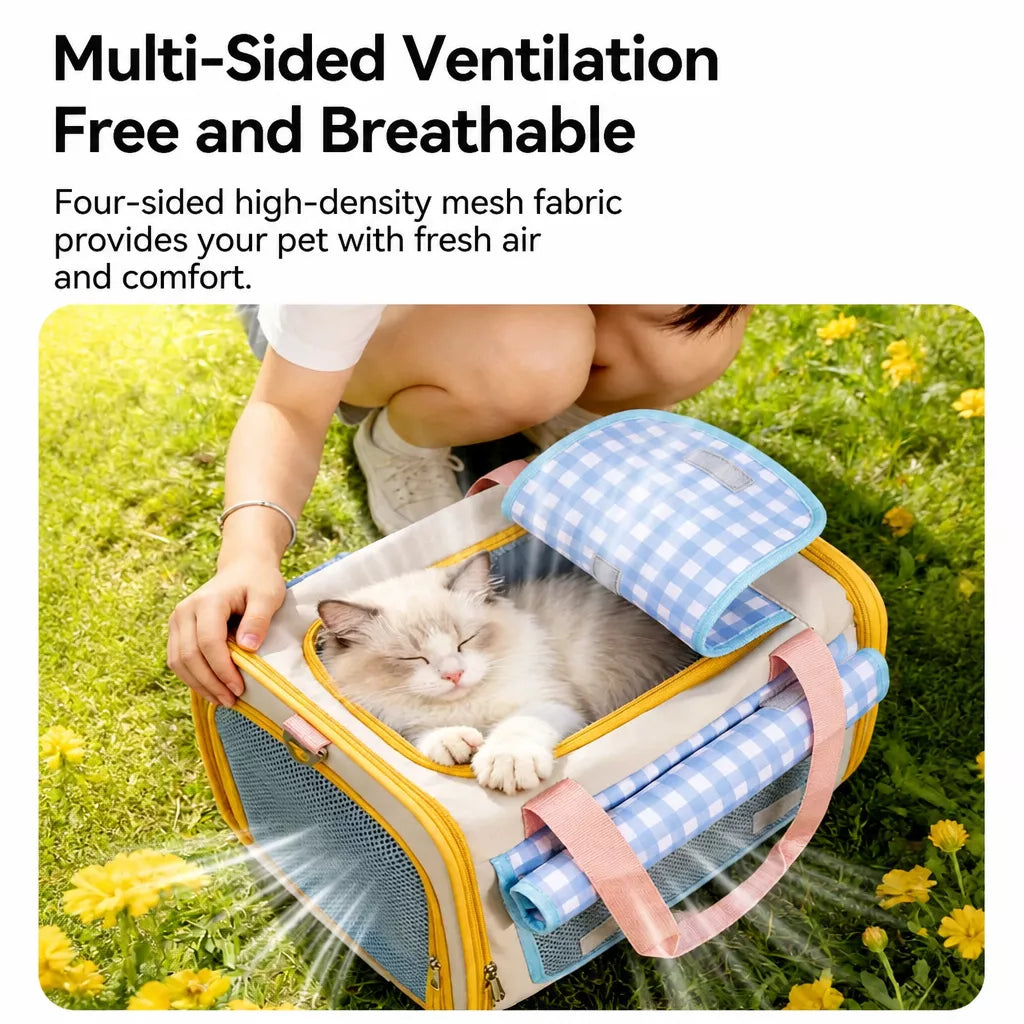 Expandable Pet Carrier Backpack for Cats and Small Dogs