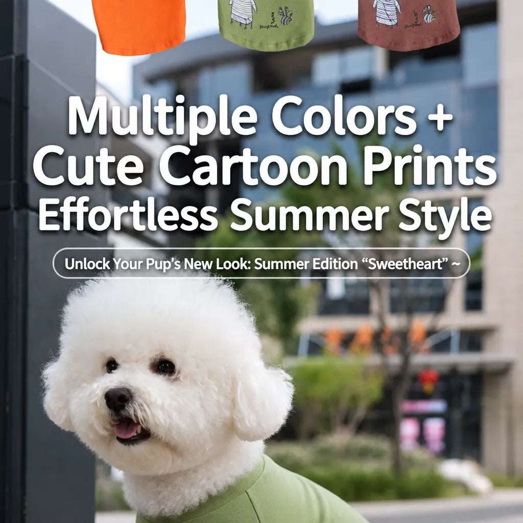 Summer Sleeveless Pet Vest for Dogs and Cats