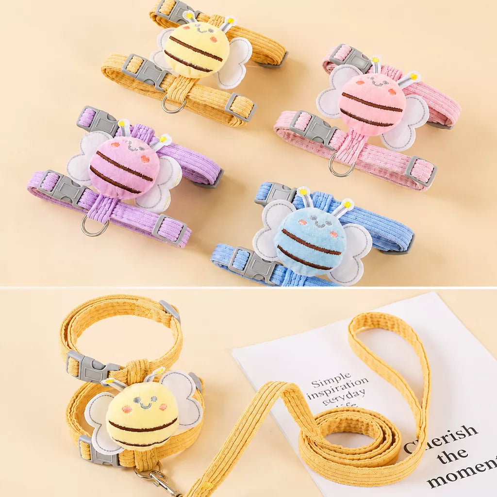 Adjustable Pet Harness and Leash Set for Cats and Small Dogs