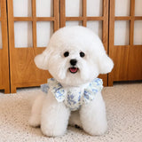 Floral Pet Dress with Leash Clip for Cats and Small Dogs