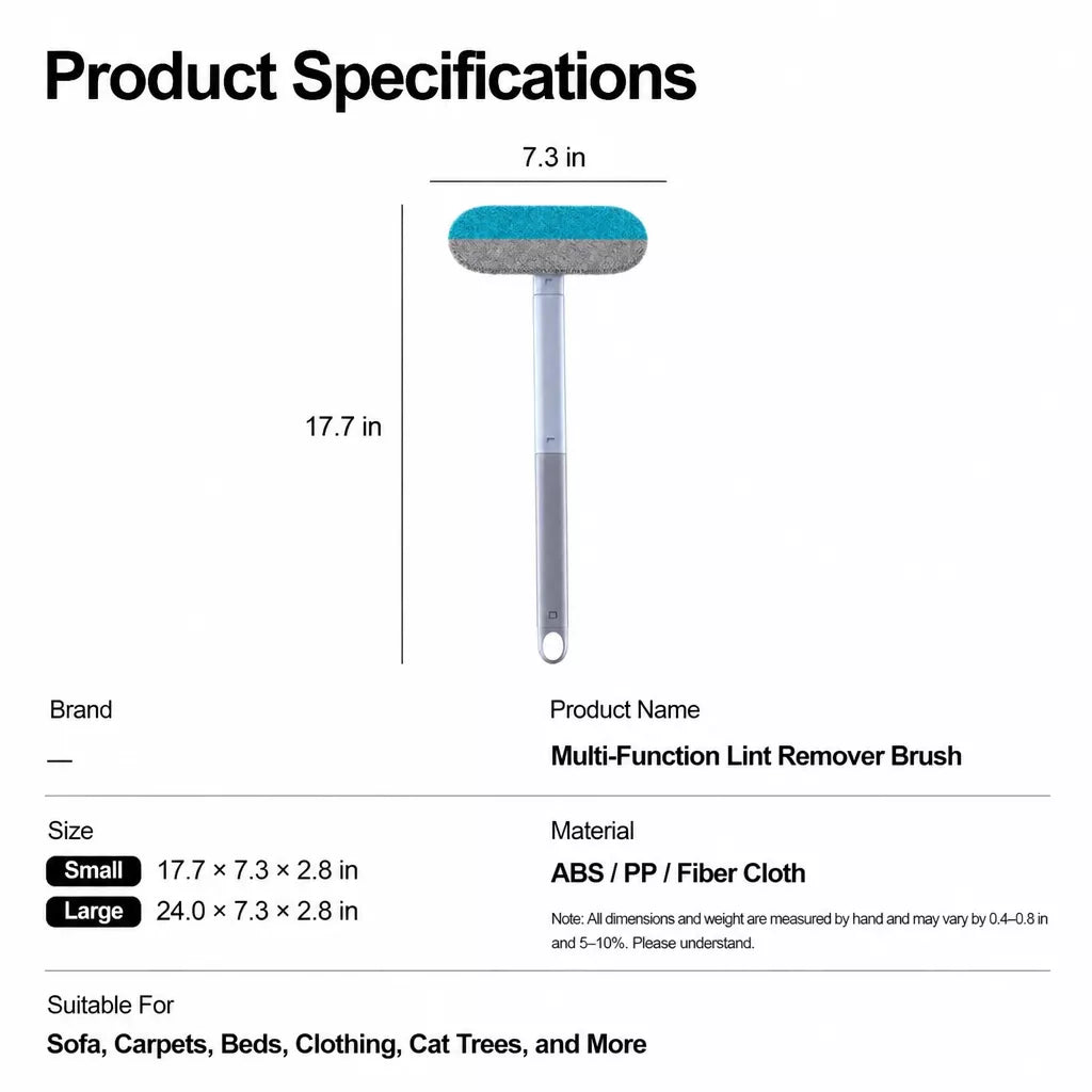 Pet Hair Removal Brush for Sofas and Carpets
