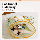 Foldable Oxford Cloth Cat Tunnel Toy with Crinkle Sound