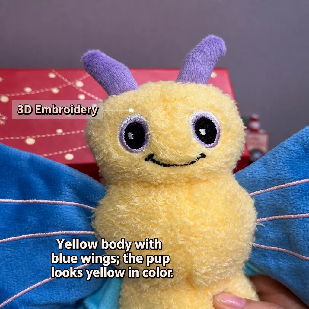 Corduroy Butterfly Squeaky Dog Toy