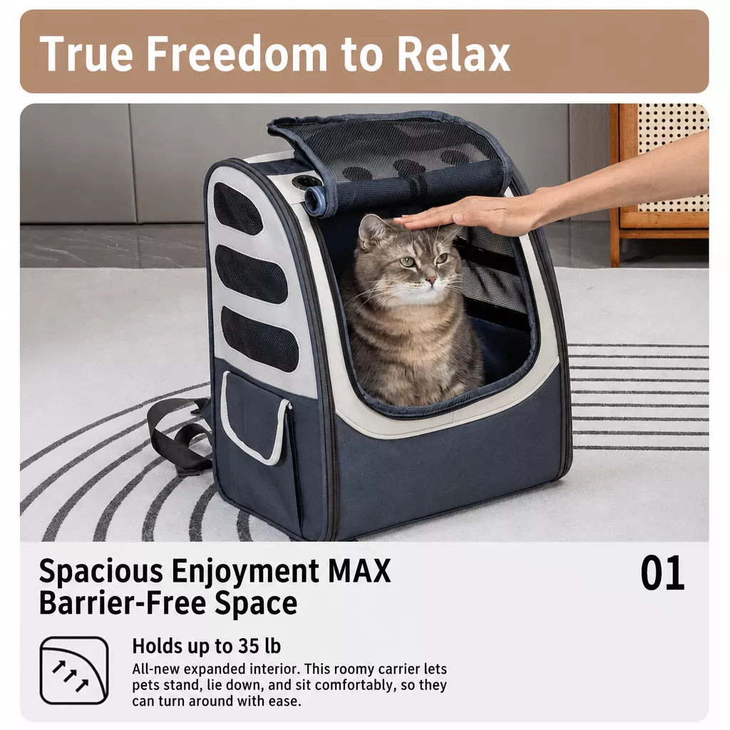 Large Pet Carrier Backpack for Cats and Dogs